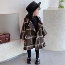 Girl child Hooter Jacket Autumn Winter Children Cashmere Big Clothes New Foreign Air Trendy Female baby Han version Inn Wind Mao