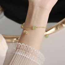 Chomel Kinsey natural Hetian jade bracelet female senior feeling best friend Bell Bell lucky hand string niche exquisite