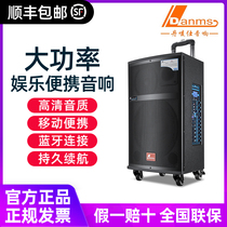 Dammark outdoor large volume to carry a square dance battery sound wireless microphone Bluetooth professional K song speaker