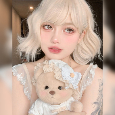 taobao agent Wig, curly helmet, 2023 collection