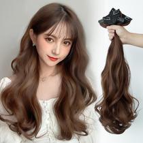 Lin Shanshan recommends wigs for womens summer three-piece long curly hair hair large waves one-piece hair clip