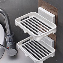 Toilet rack-free storage rack kitchen wall soap box multi-layer wall multifunctional soap box