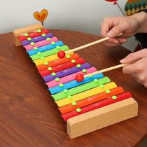 Music Handlon Boys and Girls Baby Childrens Educational Music Toy 1-3 Years Old Baby Eight-tone Xylophone Set