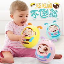 Baby hand rocking bells tumbler Toy tooth gum can bite 0-1-year-old female baby 3-6-12-month infant puzzle