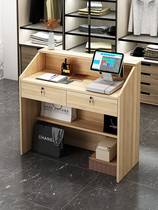 Small front desk modern simple reception desk cashier shop clothing store hotel counter bar barber shop commercial