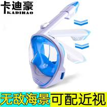 Underwater breathing in the artificial fish-shade underwater respirator snorkeling mask full dry double breathing mask
