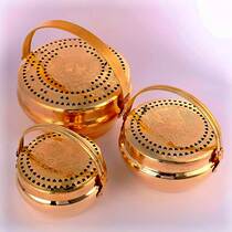 Traditional wedding celebrations copper stove bride with dowry Wangf copper chimney fire burning bowl