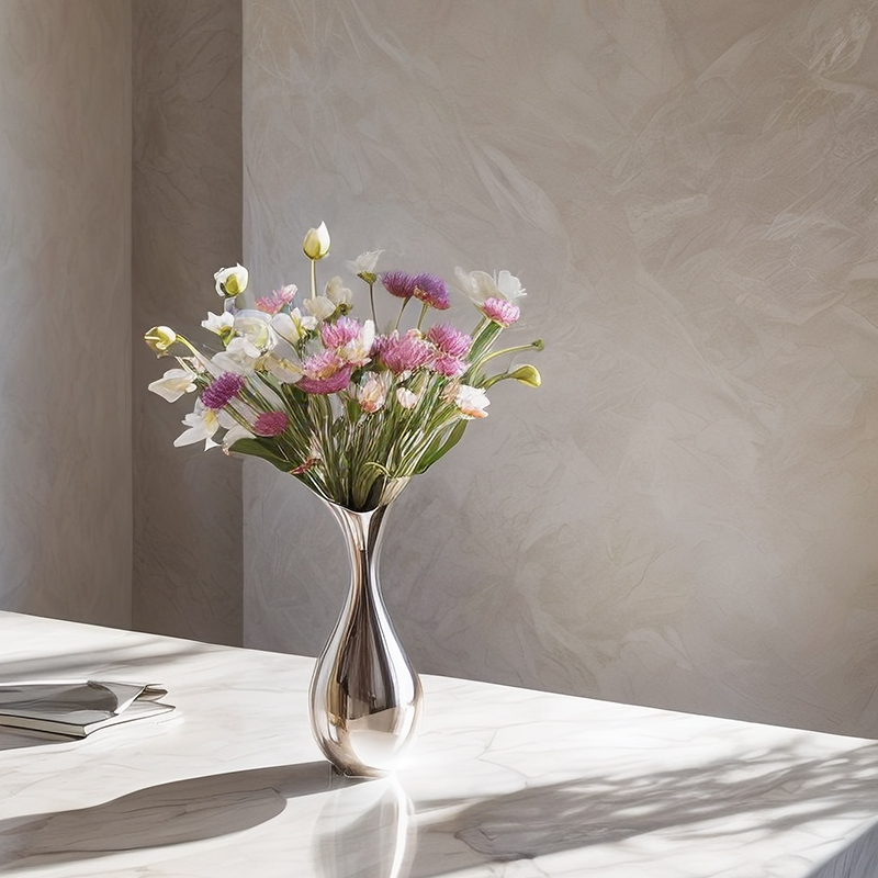 北欧ステンレス花瓶新築祝いギフトギフトリビングルームダイニングテーブル玄関わびさびスタイル家の装飾フラワーアレンジメント器