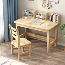 Student Writing Homework Special Chair Childrens Computer Desk Integrated Solid Wood Bookshelf Chair Light Extravagant Home type Write