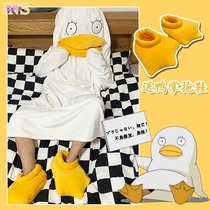 Elizabeth sleepwear autumn and winter cute with strange duck men and women Lesbian Couple Sleeping Bag Thickened Flannel Sleeping Robe