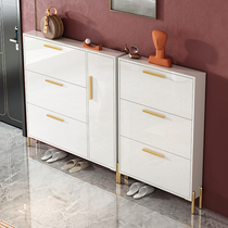  Light luxury ultra-thin shoe cabinet 17cm15cm24cm white simple dump small narrow household door space-saving small apartment