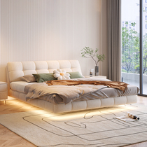 IKEA Cream Wind Suspension Bed Cloud Bubble Bed Tufty Master Bed Technology Cloth Bed Modern Simple Nordic Double