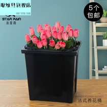 Song Vibe Triangle Barrel Plastic Flowers flower Flower Barrel Flower Shop Special Vase Flower tube flower arranging Home Waking Bucket Oversized