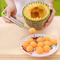 Stainless steel fruit spoon Scoop Gouger Watermelon Dig ball scoop Carved Knife Cut Fruit Instrumental Spoon Han Style Cute Watermelon Spoon