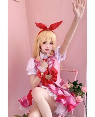 taobao agent Strawberry, suit, hair accessory, socks, cosplay