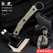 New work Tomahawk Multi-functional Tactical Tomahawk Blade Axe Knife Outdoor Home Splits for Firewood Prevention