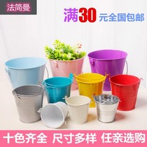 Flower barrel sheet metal barrel Home Decorative Colorful Mini Small Iron Barrel Flower Pot multi-meat Tin Flower Pot Iron Barrel