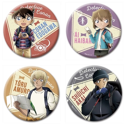 taobao agent Detective Conan, Edogawa Conan, Hui Yuanai, Akai Shuichi, Amuro Toru, Anime Tinplate Badge