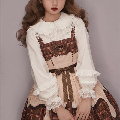 taobao agent Doll, long sleeve, doll collar, puff sleeves, Lolita style