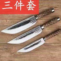 Dragon Teng Miao home by hand forged and butchered with special knife chopped bone knife and knife kill pig to kill sheep and put blood knife butcher to sell meat cover