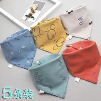 Triangle Towel Female Baby 1 One 2 Year Old Saliva scarf Mouth Winter Kid Giri Waterproof Male Treasure Pure Cotton Autumn winter
