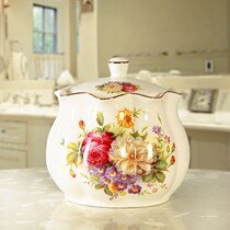 Tea leaf jars candy jar Candy Jar Ceramic Storage room Living room Sitting Room Wall Cabinet Decorations Wedding Gifts