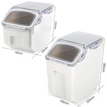 Cat Food Storage Barrel Sealed Moisture-Proof Storage Barrel 10kg Dog Grain Silo Box Pet Preservation Barrel Grain Storage Tank Large Capacity