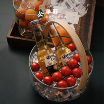 High Face Value Creative Ice Bucket Home KTV Glass Champagne Beer Red Wine Net Red Wine Bar Items Loaded with ice cubes