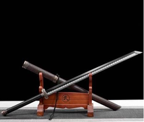 Longquan sword high manganese steel black and Tang knife hand forging a sword traditional cold weapon without blade