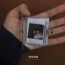 Mini photo album key button card bag containing bag female style mens photo album loverss wind small pendant card