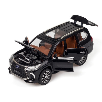 1/24 новый внедорожник Lexus LX570 из сплава, модель игрушечного автомобиля, имитация звука