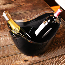 % bar bartending ingot ice bucket red wine bucket champagne bucket beer bucket acrylic plastic ice wine bucket creative transparent