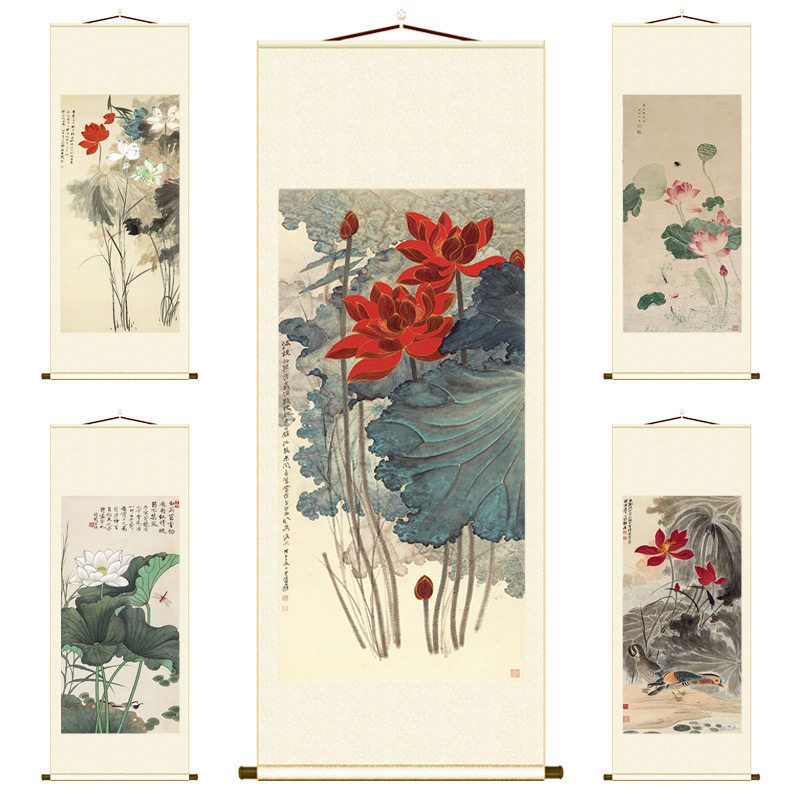 张大千荷花图挂画-张大千荷花图挂画促销价格、张大千荷花图挂画品牌- 淘宝