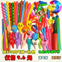 Steam seeking gas simple push balloon batch color balloon 100 childrens cartoon inflatable long balloon strip flower