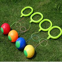 Childrens feet jump ball and foot throw round of night springball bounce ball foot around adult sports feet jump ring