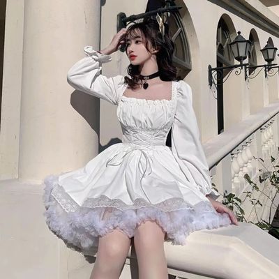 taobao agent Demi-season small princess costume, set, dress, plus size, Lolita style, long sleeve, Lolita Jsk