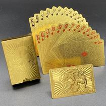 Golden Touch Gold Gold Poker Waterproof and Fracture Plastic Materials Golden Bker Card High Quality Parker