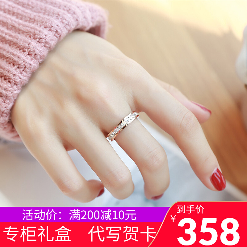 Authentic 18K Colored Gold Sky Star Ring for Women Au750 Rose Gold Mosang Diamond Ring Couple Ring 2023 New Edition