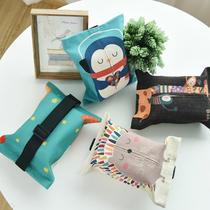 Car towels box ins suction paper box containing cloth art paper towels bag back hanging visor paper towel cover harness style