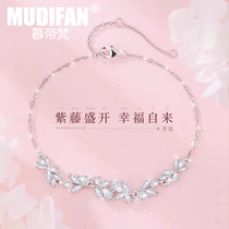 Mandi Sanskrit flower bracelet womens pure silver light extravagant and luxurious senior senses 2023 NEW BIRTHDAY GIFTS TO GIRLFRIEND
