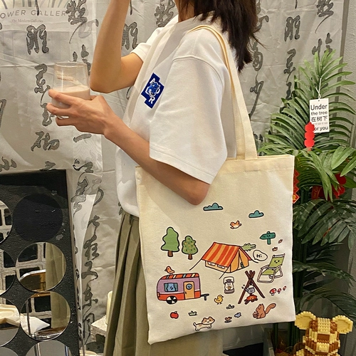 Вместительный и большой брендовый шоппер, милая сумка на одно плечо, тканевый мешок, делается под заказ