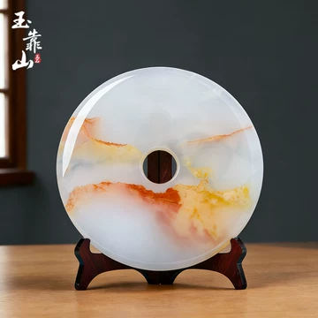 平安扣（玉璧）置物 玉石平安扣摆件客厅-玉石平安扣摆件客厅促销价格、玉石平安扣摆件客厅