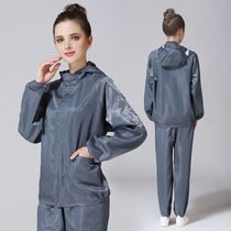 Anti-static connected cap split clothes dust-proof clean and dust-free split dust-free clothes cotton spray coat protective clothing