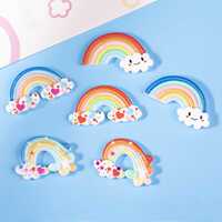 Resin accessories cartoon cute rainbow CREA glue phone case