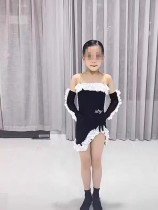 Winnie 2023 new Latin dance suit Girls Summer conjoined fashion show Lionette dress net Red rehearsed professional