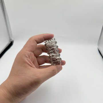 男士襄珠入珠硅胶龙珠羊眼套环加长解压活扣和睦珠透明防脱落配饰