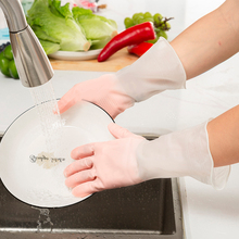 Толстые перчатки для мытья посуды Домашняя кухня Лактекс Очистка Домашняя щетка посуда стирка белья резиновая кожа водонепроницаемая долговечность