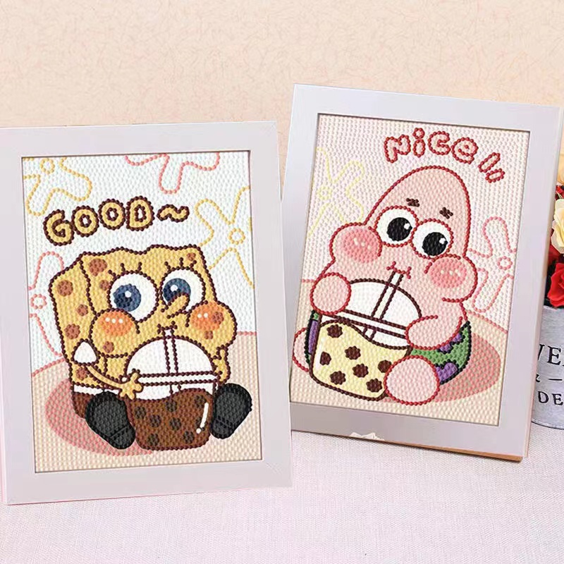 Sponge Baby Diamond Decal 2023 New Handmade Tile and Stone Painting Children's DIY Toy Gift Decoration Painting