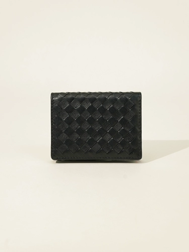 Импортный классический плетеный вместительный и большой бумажник, маленький картхолдер для визитных карточек, японские и корейские, 2023, изысканный стиль