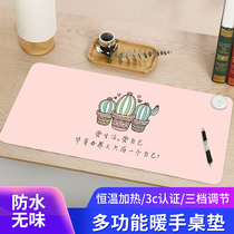 Heating warm table mat office desktop heating mouse pad winter student large warm hand writing desk writing table pad